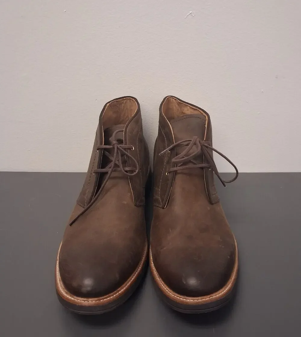 UGG Energ Dagmann Brown Leather Laced Up Casual Ankle Boots Mens Sz 15